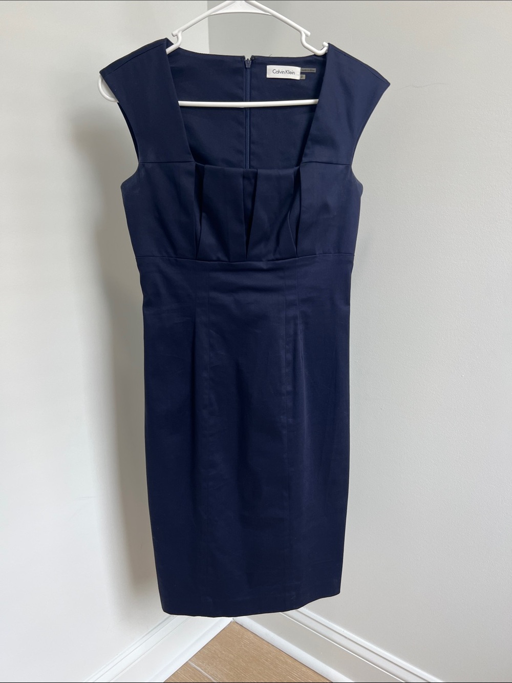 Calvin Klein Dark Navy Strapless Sheath Dress